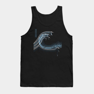 Modular Synthesizer Great Wave of Patch Cables Tank Top